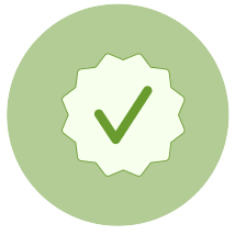 Certifications - Cosmetique Icône verte représentant une certification qualité cosmétique