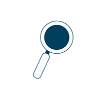 savoir-analyse Loupe stylisée symbolisant la recherche ou l’expertise scientifique.